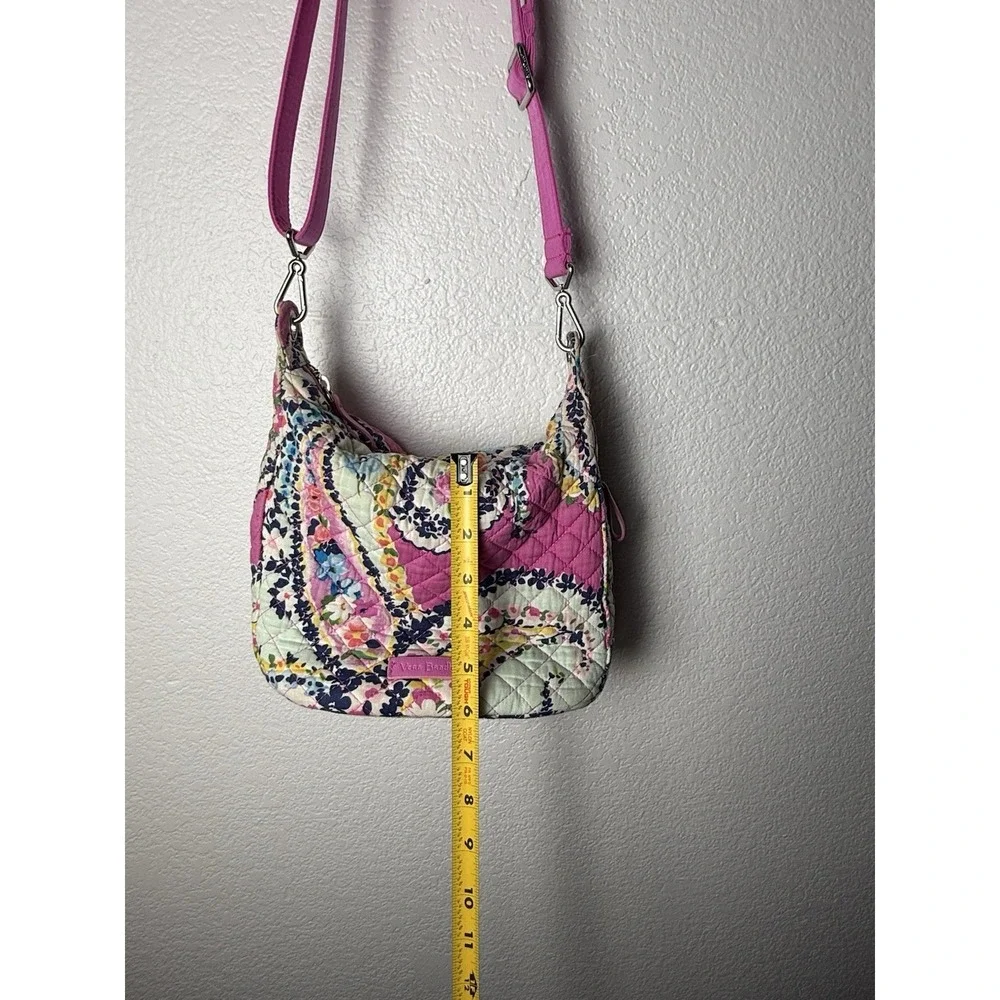 Vera Bradley Wildflower Paisley hobo Bag Pink Floral Hobo Purse Small